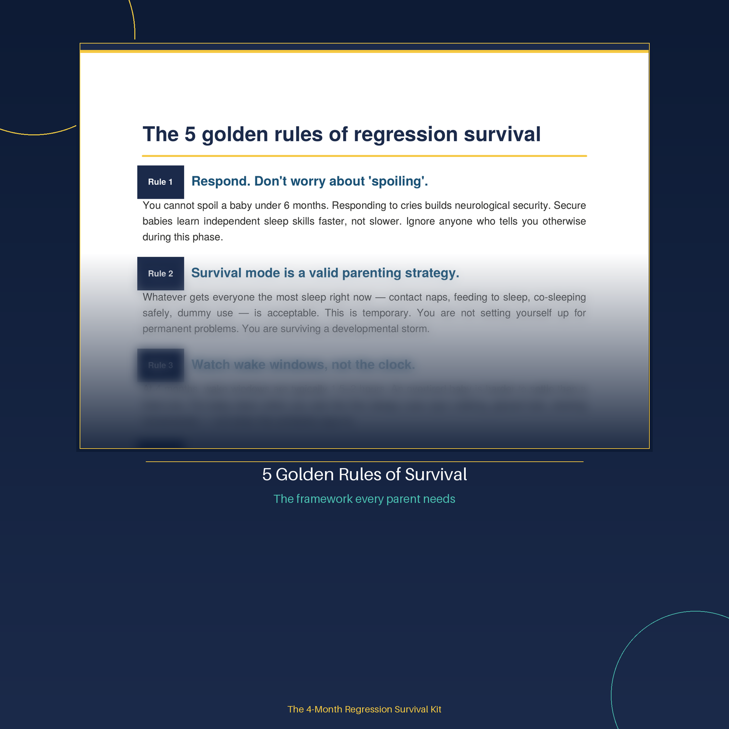 The 4-Month Regression Survival Kit